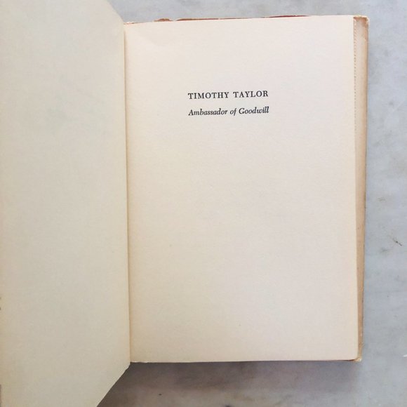 Book: Vintage 1941 Edition TIMOTHY TAYLOR AMBASSADOR OF GOODWILL by Helen Husted - Picture 7 of 14